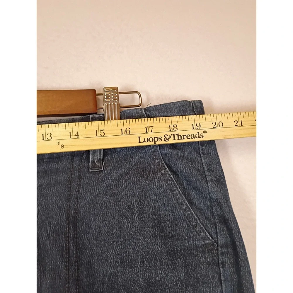 Classic Riders by Lee Womens 18 M Dark Wash Indigo Stretch Straight Leg Pants